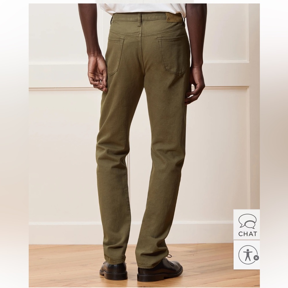 NEW Men’s Todd Snyder Slim Garment-Dyed Jean in Olive - Picture 5 of 16